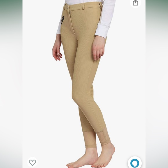 TuffRider Ladies Tiffany Ribbed Breech with Silicone Full Seat - Picture 2 of 7